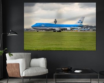 Rollender KLM Boeing 747-400 Jumbojet. von Jaap van den Berg