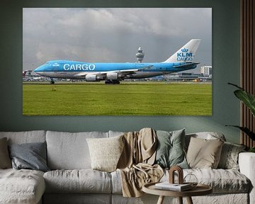 KLM Boeing 747-400 ERF vrachtvliegtuig. van Jaap van den Berg