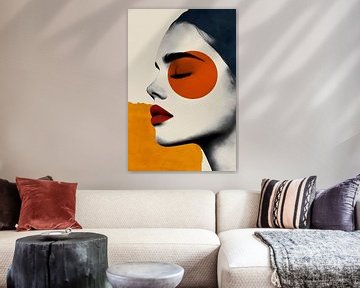 Abstract Colourful Portrait (2) by But First Framing