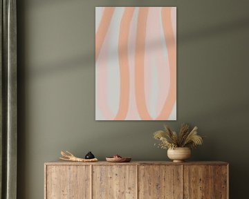 Lignes en couleurs neutres et pastel no. 5 sur Dina Dankers