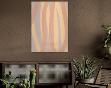 Lines in neutral pastel colors no. 7 by Dina Dankers