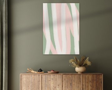 Lines in neutral pastel colors no. 1_1 by Dina Dankers