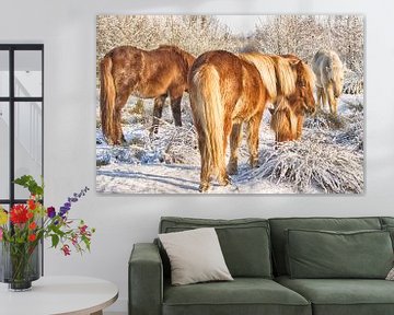 Horses in the snow by Egon Zitter