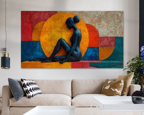 Voorbeeld van het werk in een kamer