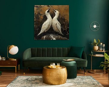 Great Gannet's Pas de Deux van Karina Brouwer