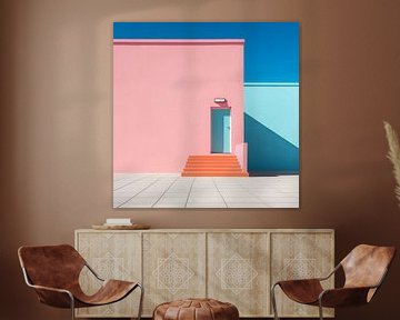 Minimalism peach blue van NH_ART