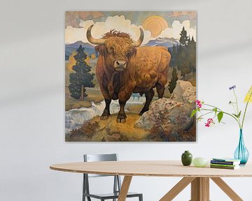 Schottischer Highlander Kuh | Schottischer Highlander von Blikvanger Schilderijen