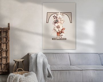 Bohemien initiaal: T - Kunst voor kinderen van Digital Art Lover