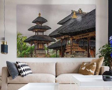 Balinese temple complex during the monsoon rains by David Esser