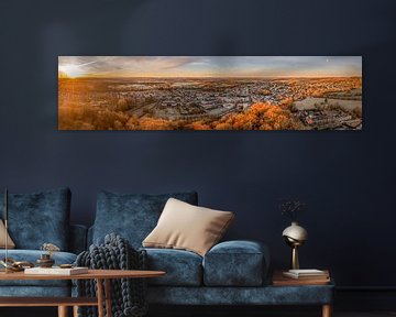 Drone panorama of sunrise in Simpelveld by John Kreukniet