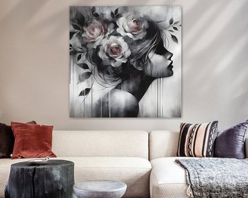 Roses roses sur FoXo Art