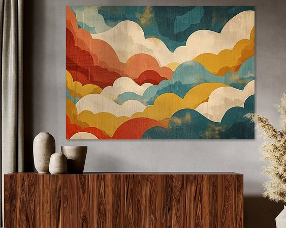 Voorbeeld van het werk in een kamer