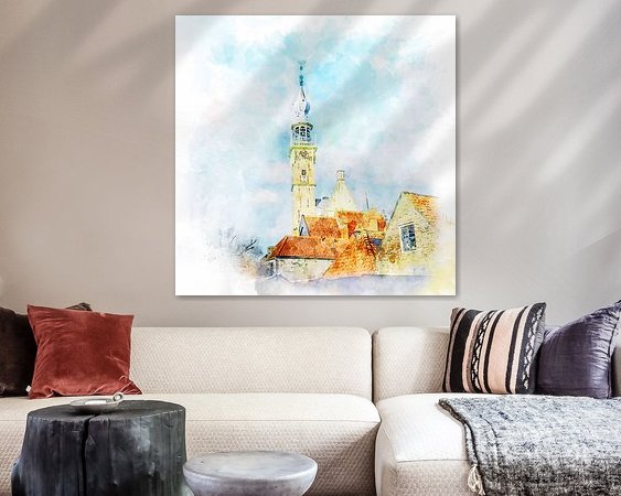 Voorbeeld van het werk in een kamer