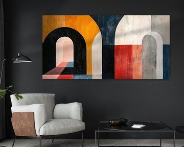 Abstract schilderij Doorgang | Arcs of Adventure van De Mooiste Kunst