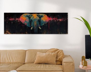 Olifant | Neon Olifant van Kunst Kriebels