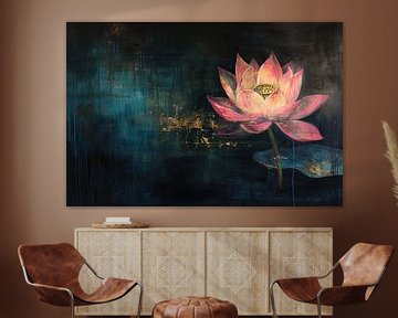 Neon Lotus Blume | Neon Lotus von Kunst Laune