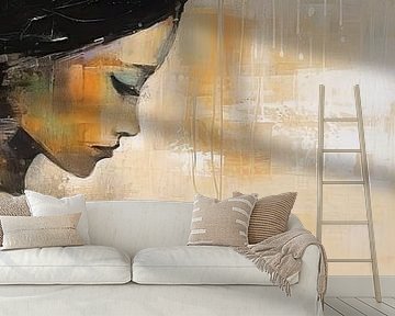 Frau Gold Abstrakt | Silent Muse Fusion