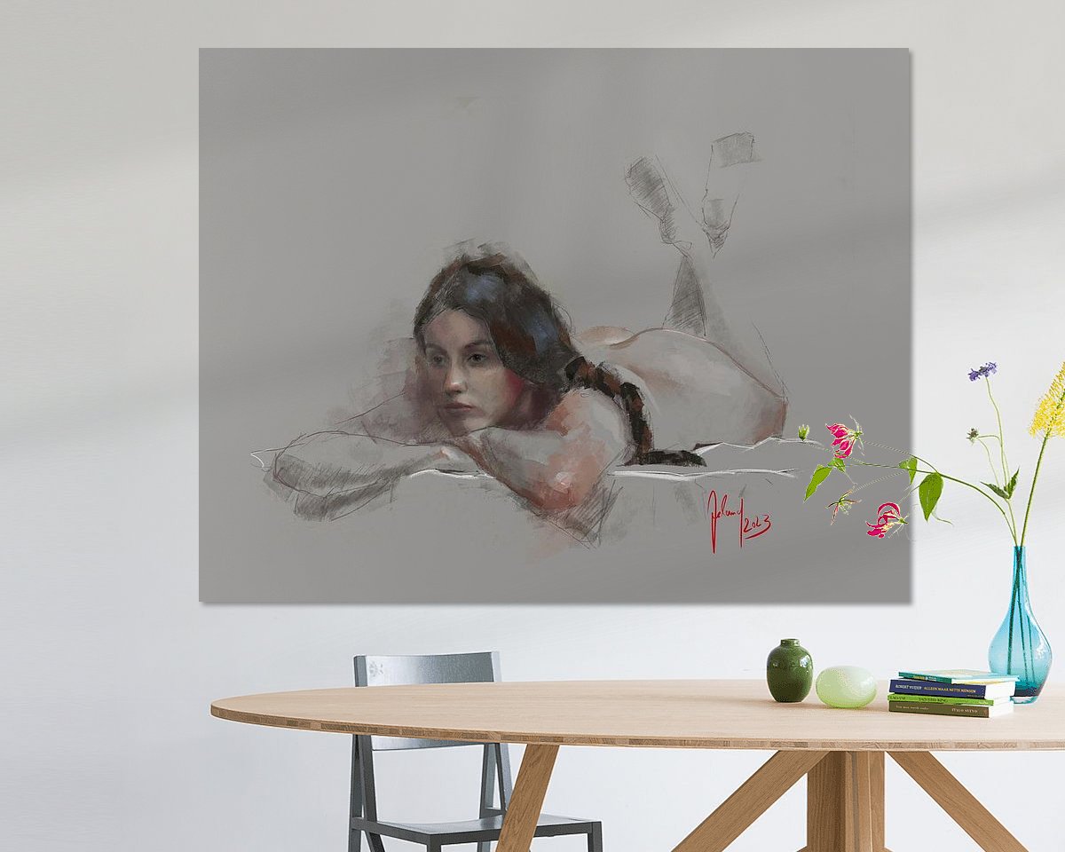 Voorbeeld van het werk in een kamer