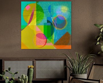 Moderner Abstrakt mit fröhlichen Farben von Corinne Welp