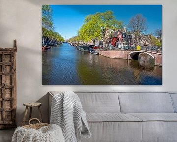 Stadsgezicht van  Amsterdam aan de Reguliersgracht in Nederland van Eye on You