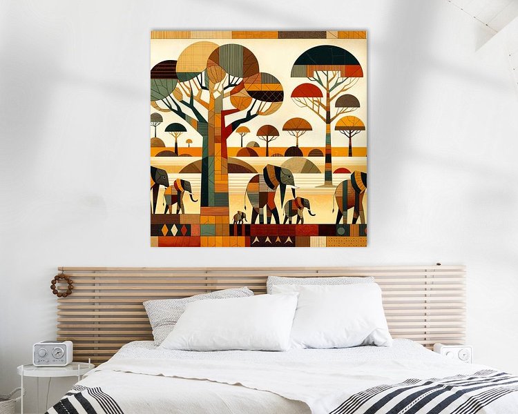 Voorbeeld van het werk in een kamer