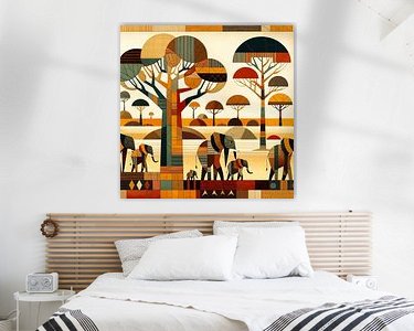 Voorbeeld van het werk in een kamer