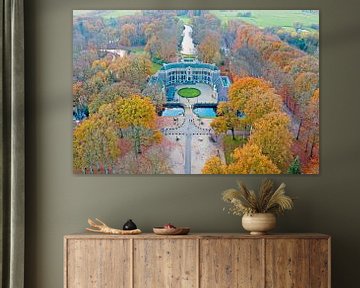 Luchtfoto van kasteel Groeneveld bij Baarn in Nederland in de herfst van Eye on You