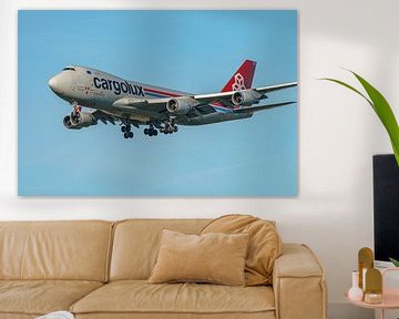 Atterrissage du Boeing 747-400 de Cargolux. sur Jaap van den Berg