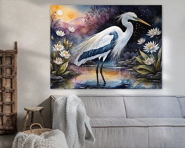 Fantasy heron by Nicolette Vermeulen
