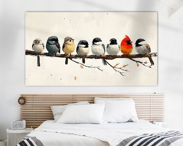 Small Birds on a Branch by But First Framing