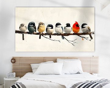 Kleine Vogels op een tak van But First Framing