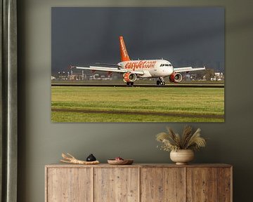 EasyJet Airbus A319-111 has landed at Schiphol Airport. by Jaap van den Berg