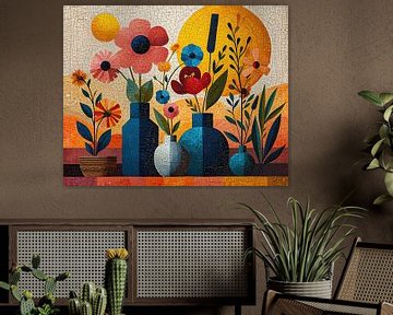 Moderne Kleurrijk | Vase Array Fusion van Kunst Kriebels