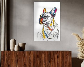 Bulldog Portrait Art | Bulldog by Wonderful Art