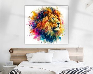 Le roi lion à l'aquarelle ( 1 ) sur Ineke de Rijk