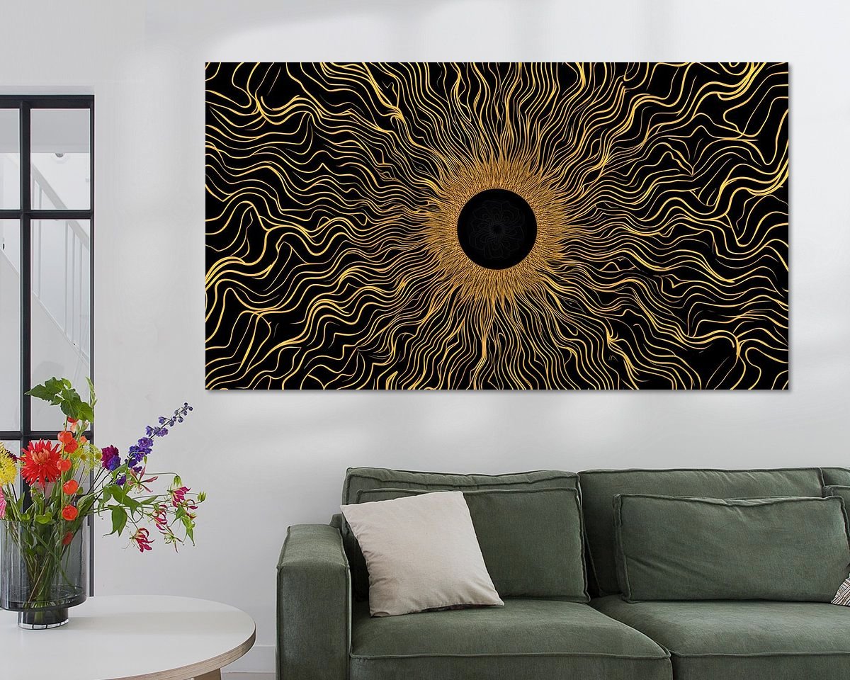 Voorbeeld van het werk in een kamer