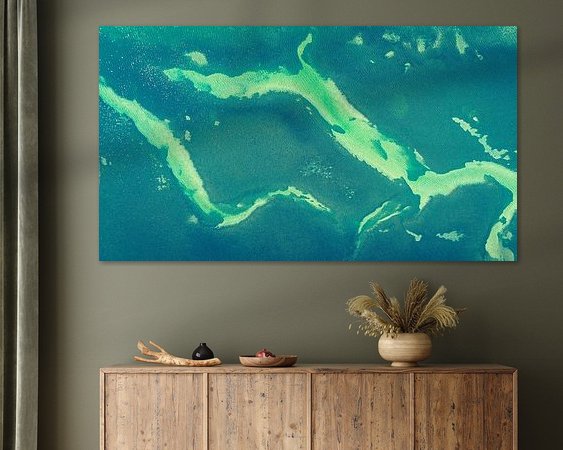 Voorbeeld van het werk in een kamer