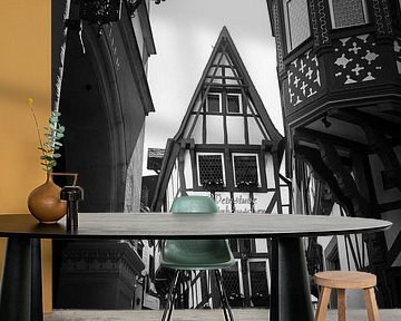Huisje in Bernkastel-Kues | Moezel | Duitsland | Vakwerkhuis | Zwart wit  fotografie | Spitzhäuschen