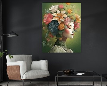 Flower-Power-Frau von Lens Design Studio