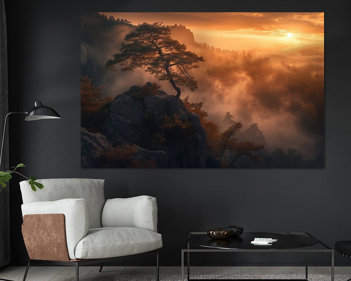 Voorbeeld van het werk in een kamer