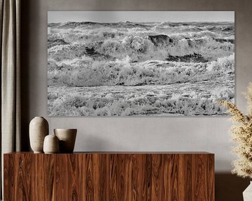 North Sea with wild and high waves by eric van der eijk