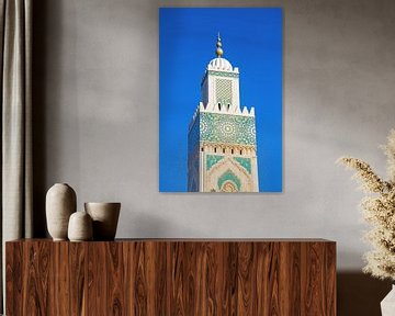 Toren van de Hassan II Mosque Casablanca Morocco van Eye on You