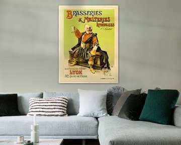 Brasserie Malteries Lyonnaises vintage poster van Jan Bechtum