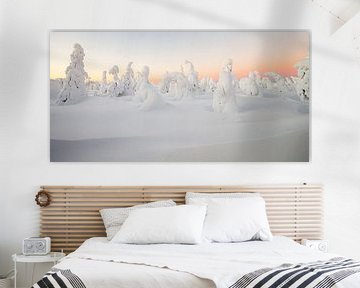 Sunrise in a winter landscape