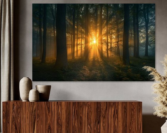 Voorbeeld van het werk in een kamer