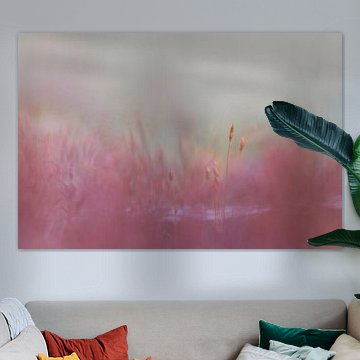 Douceur de la couleur - nature morte rose Solitaire ou triptyque