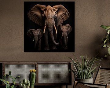 Famille d'éléphants sur The Xclusive Art