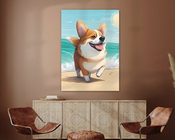 Cute Dog In The Beach von Demiourgos