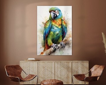 bird watercolor by widodo aw