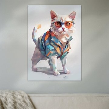 Katze im Lowpoly-Stil